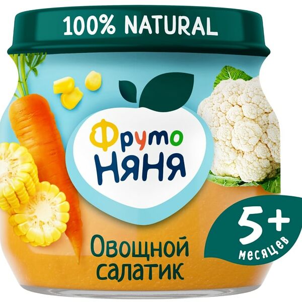 Пюре ФрутоНяня Овощной салатик с 5 месяцев 80г