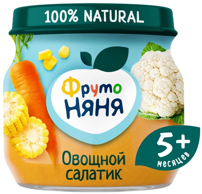 

Пюре ФрутоНяня Овощной салатик 5 месяцев 80 г