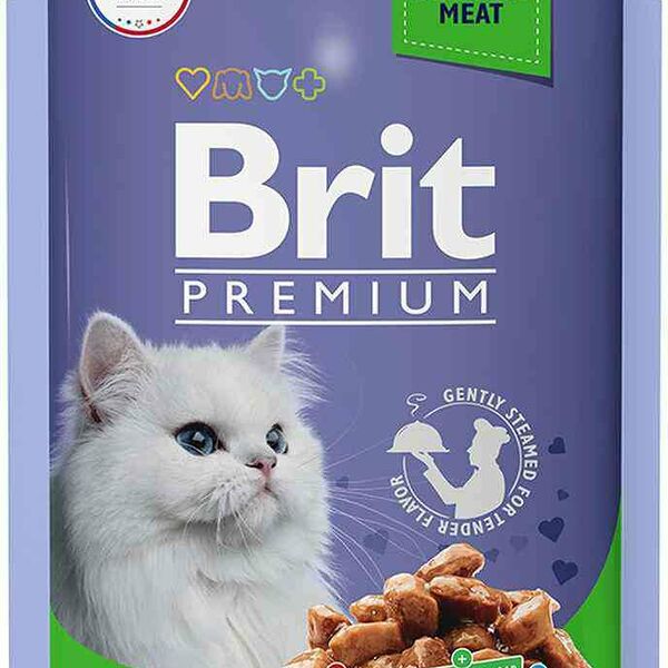 Корм влажный Brit Premium для взрослых кошек Цыпленок в желе