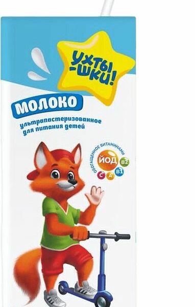 Молоко Ухтышки ультрапастеризованное обогащенное витаминами и йодом 3.2% 0.2л