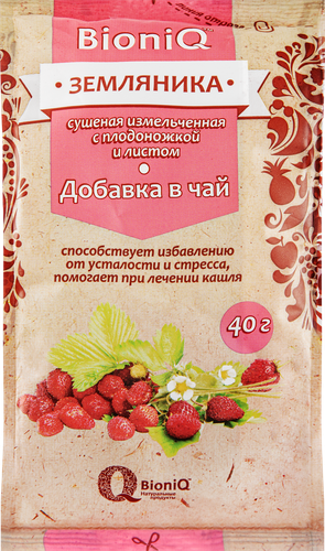

Земляника Bioniq сушеная с плодоножкой 40 г