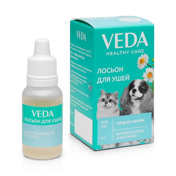 Лосьон для животных Veda для ухода за ушами 15мл