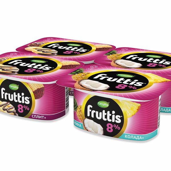 Йогуртный продукт Fruttis Банана-сплит пинаколада 8%