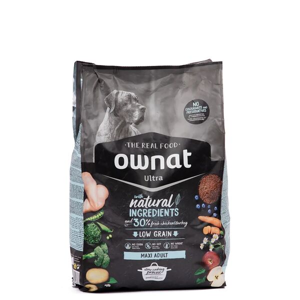 ULTRA сухой корм Ownat для собак крупных пород, с курицей и индейкой, 3 кг 