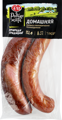Колбаса РОДНЫЕ МЕСТА Домашняя премиум п/к кат.В вес до 900г