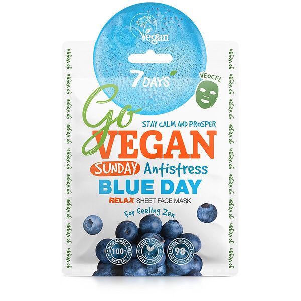 Маска тканевая 7 Days Go Vegan Blue Day Sunday