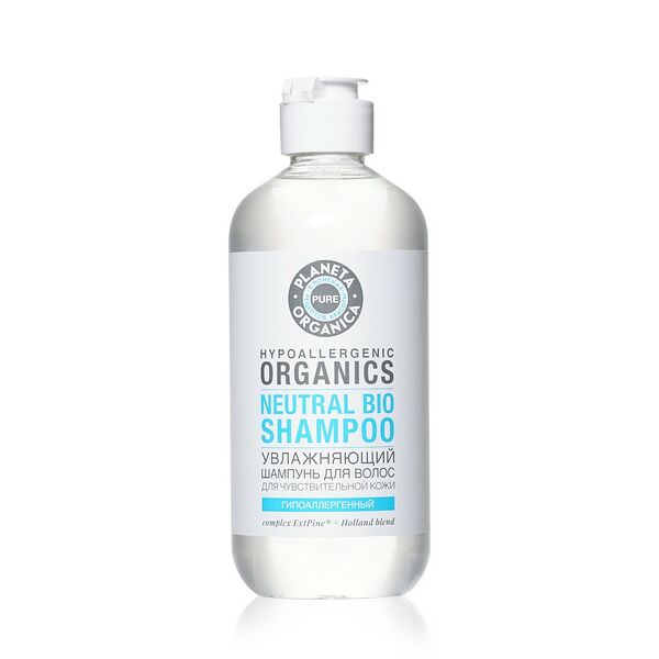 Увлажняющий шампунь для волос Planeta Organica Pure для чувствительной кожи 400мл