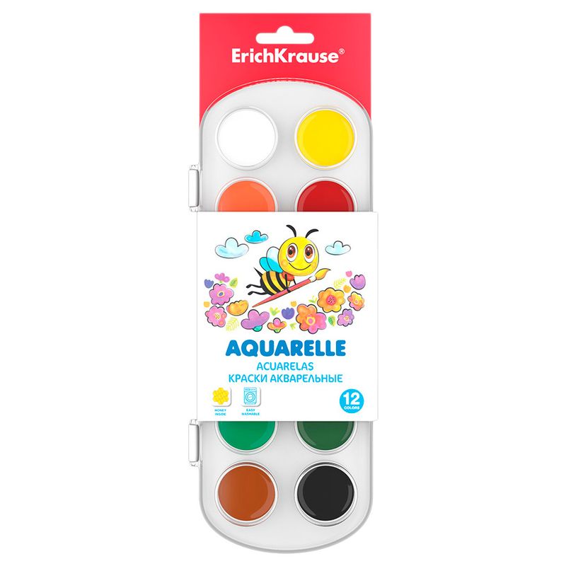 

Акварель ErichKrause Basic Медовая 12 цветов