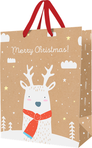 

Пакет подарочный Meshu Christmas Deer, 18х23х10 см