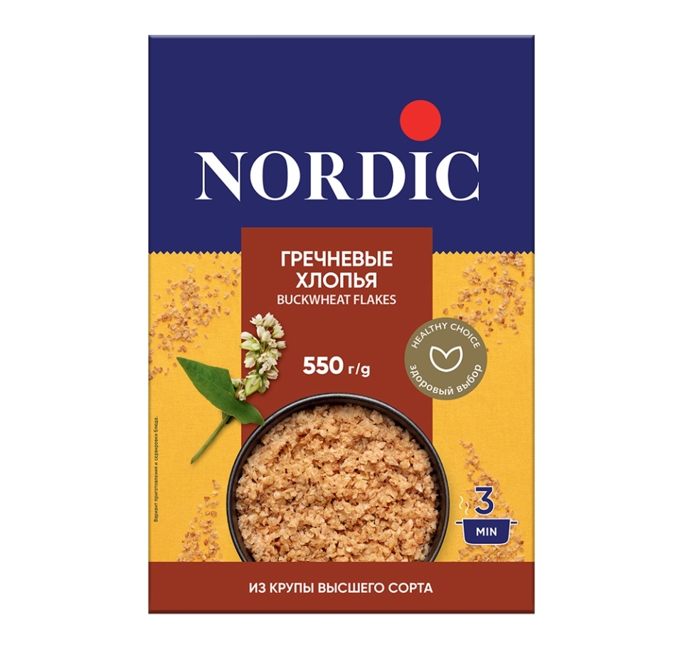 

Хлопья гречневые Nordic 550 г