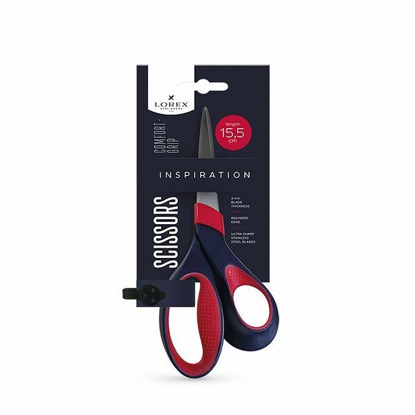 Ножницы LOREX COMFORT-GRIP INSPIRATION офисные 155 мм прорезин. эргономич. ручки ШТУЧНЫЙ LOREX
