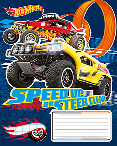 

Тетрадь HOT WHEELS 12л клетка картон Ac лиц,Hot Wheels А5, 1шт, в ассортименте