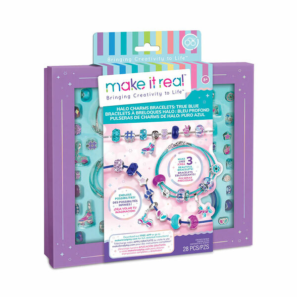 Набор для творчества MAKE IT REAL Браслеты с бусинами HALO CHARMS BRACELETS TRUE BLUE (1360328)