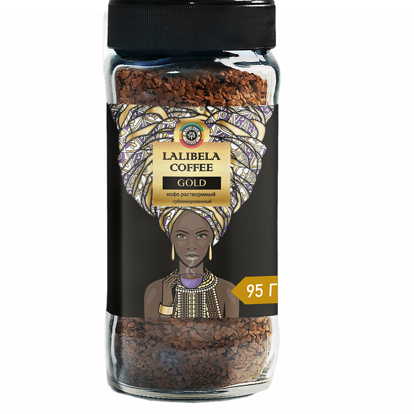 Кофе растворимый LALIBELA COFFEE Gold сублимированный, 95г