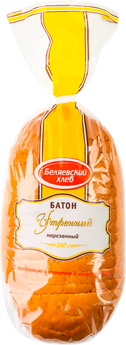 Батон Беляевский Хлеб утренний нарезанный 250г