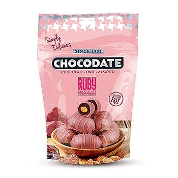Финики с миндалем Chocodate в рубиновом шоколаде 100г, Объединенные Арабские Эмираты