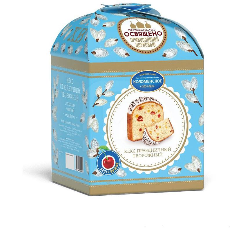 

Кекс Коломенское Праздничный творожный с цукатами и вишней