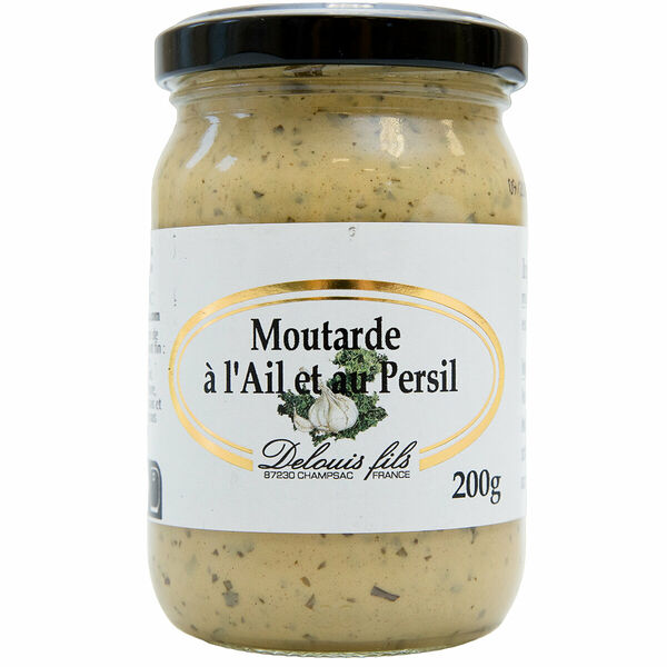 Горчица Delouis с чесноком и петрушкой