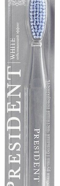 Щетка зубная President white жесткая, в ассортименте