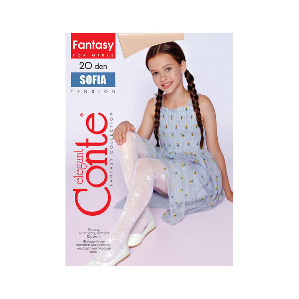 Колготки детские конте софия р.104-110 бьянко 20 с-113 сп