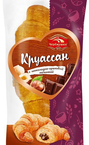 Круассан Черемушки с шоколадно-ореховой начинкой 80г