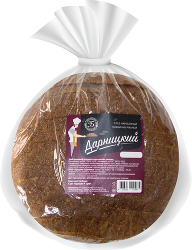 

Хлеб ХЛЕБОКОМБИНАТ БИНЯТОВСКИЙ Дарницкий в нарезке, 600г