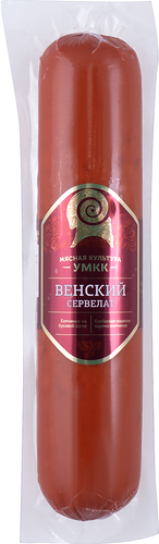 Колбаса копчено-вареная УМКК Сервелат Венский, 400г