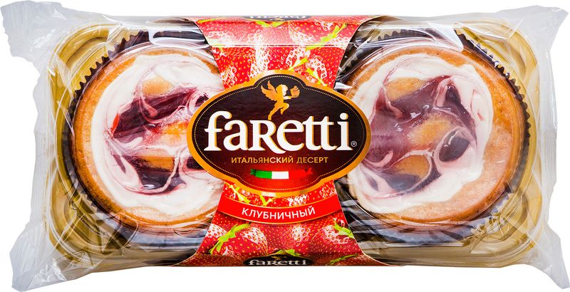 

Пирожное Faretti Клубничное 130 г