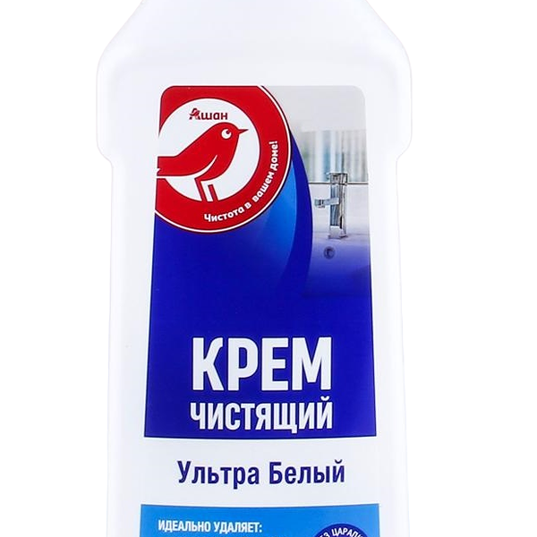 Крем чистящий Ашан Красная птица Ультра Белый