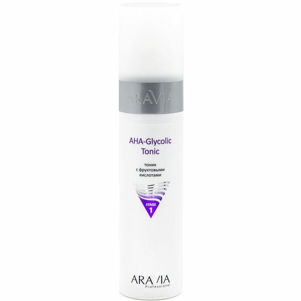 Тоник для лица Aravia Professional AHA-Glycolic Tonic с фруктовыми кислотами 250 мл