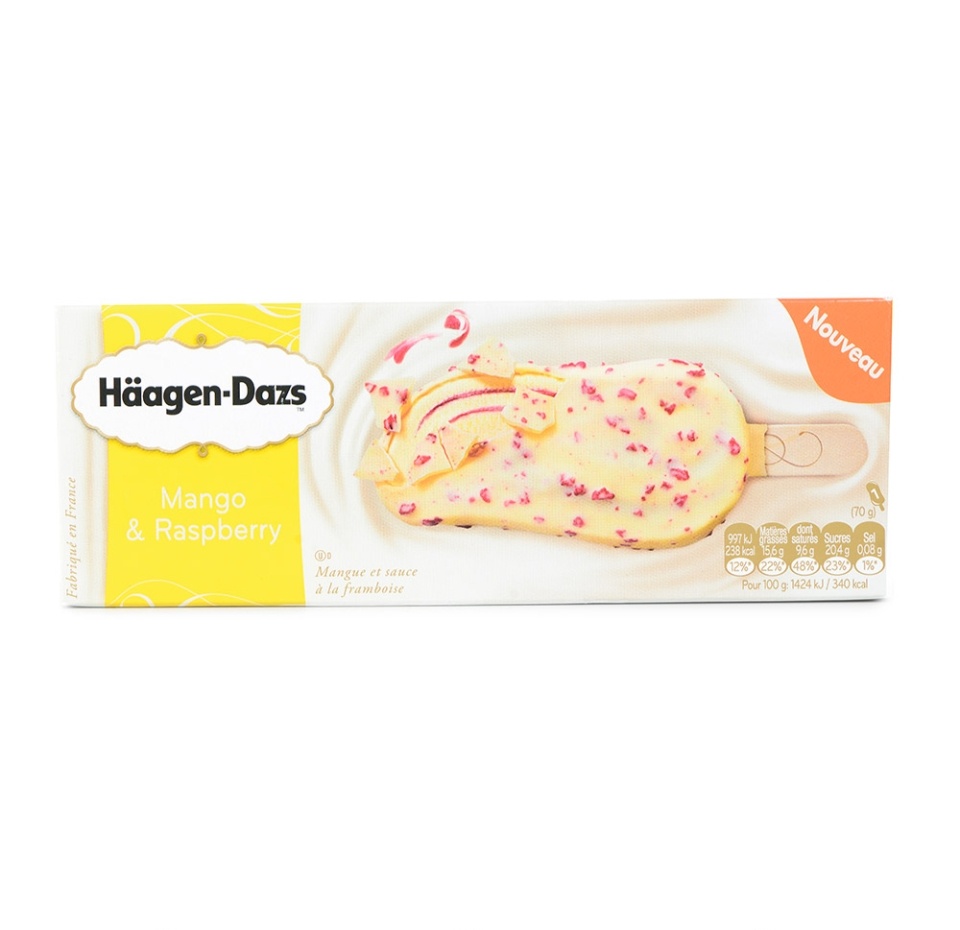 

Мороженое Haagen Dazs пломбир Манго и Малина, 70 г