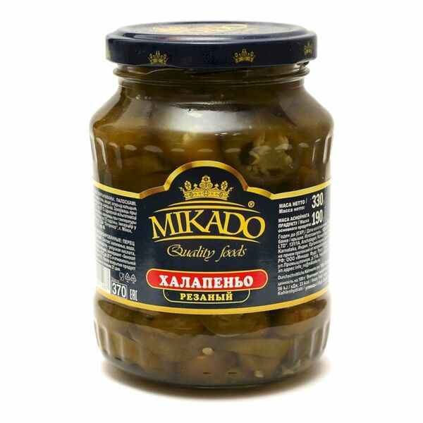 Перец Халапеньо Mikado зеленый резаный 330 г