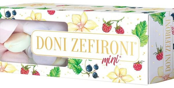 Мини-зефир Doni Zefironi Ассорти Малина-Черная смородина-Ваниль 150г
