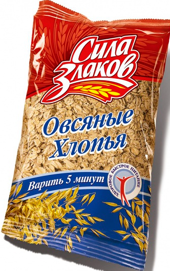 Хлопья Сила злаков овсяные в пакетах 0,4 кг