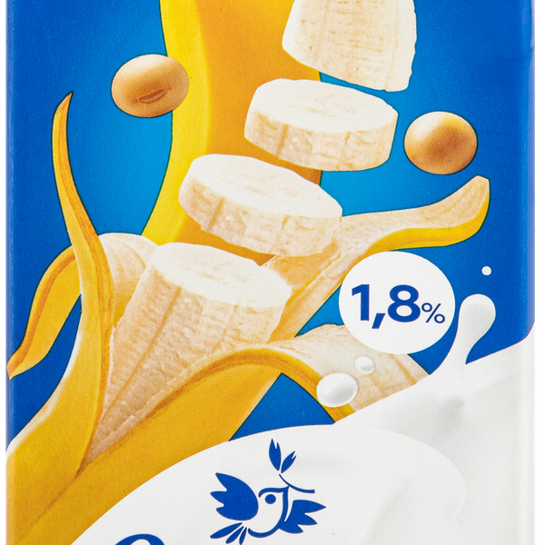 Напиток соевый ОВСЯША Банановый обогащенный кальцием и витаминами 1,8%, 1000мл