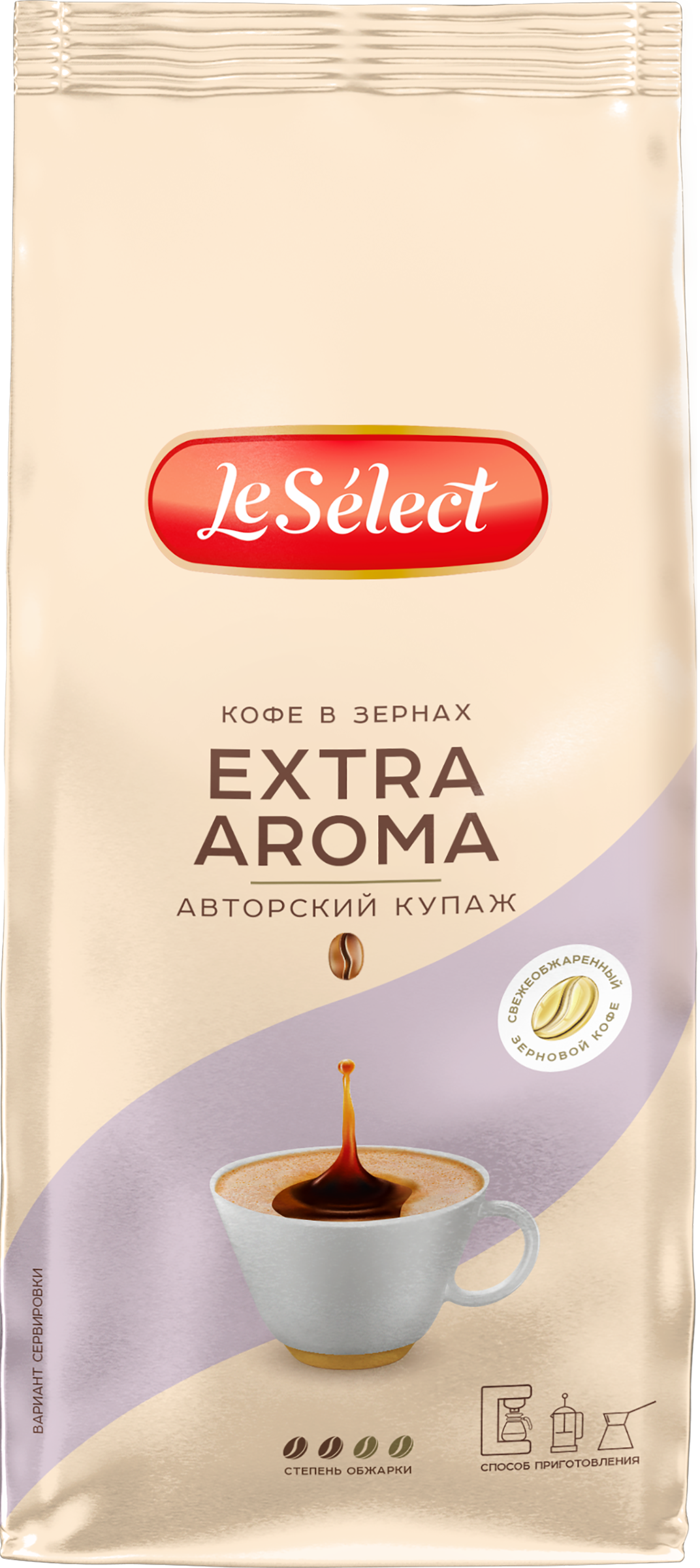 

Кофе зерновой LE SELECT Extra Aroma натуральный жареный, 1 кг