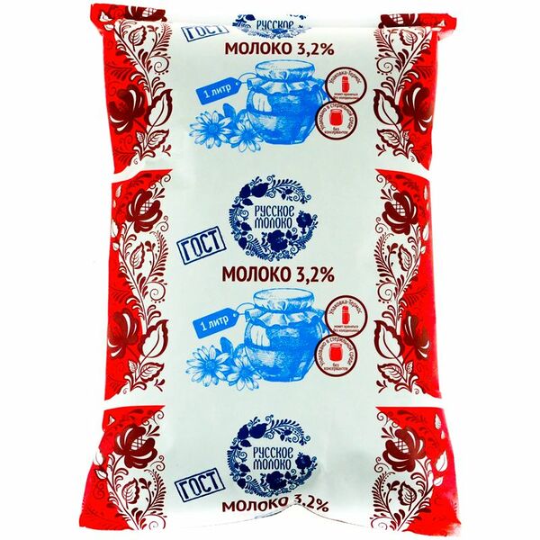 Молоко Русское Молоко ультрапастеризованное, 3.2%