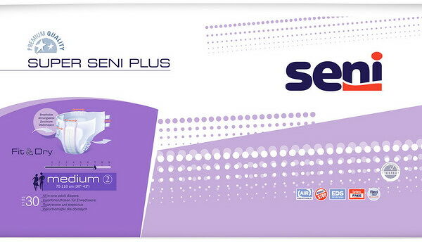 Подгузники Seni Super Plus для взрослых размер M 30 шт