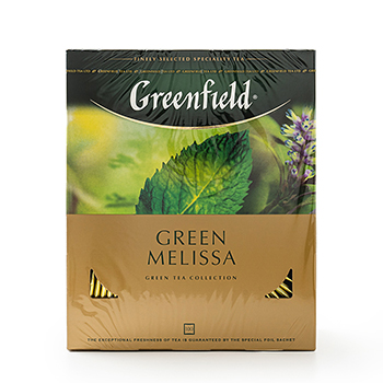 

Чай зеленый Greenfield Green Melissa 100шт х 1.5г, Россия