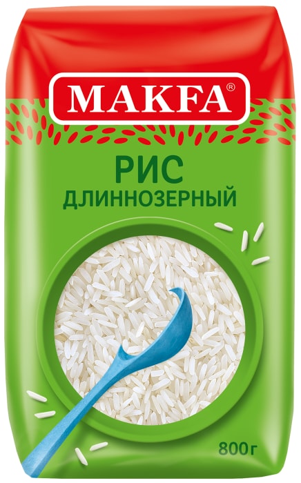 

Рис Makfa длиннозерновой пропаренный, 800 г