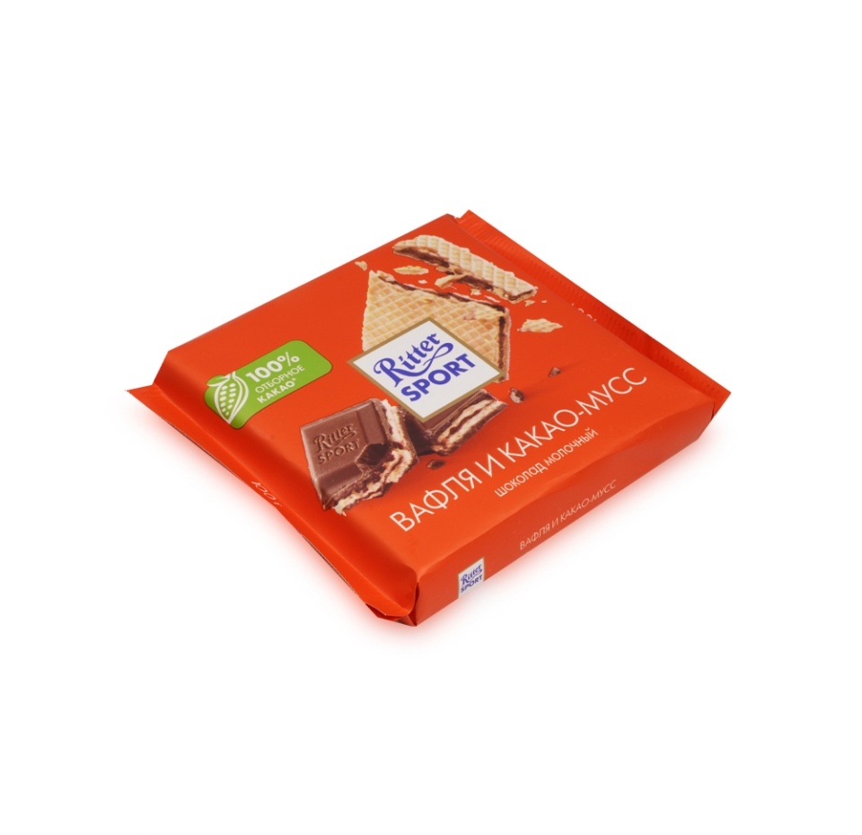 

Шоколад молочный Ritter Sport Вафля и какао-мусс 100 г