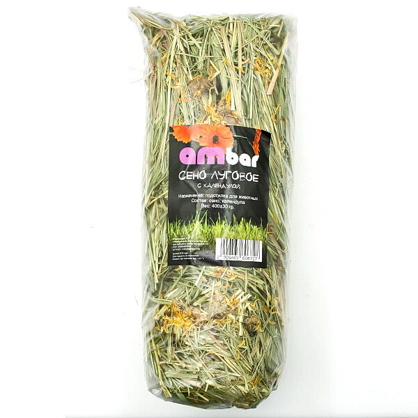 Сено Ambar разнотравье 400гр