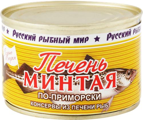 

Печень минтая РУССКИЙ РЫБНЫЙ МИР По-приморски, 250г