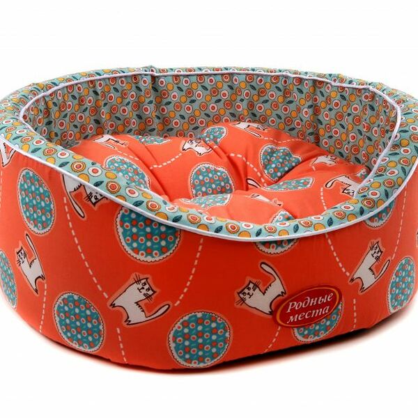 Лежак Премиум №1 Кот Персик (43х38х15) РОДНЫЕ МЕСТА