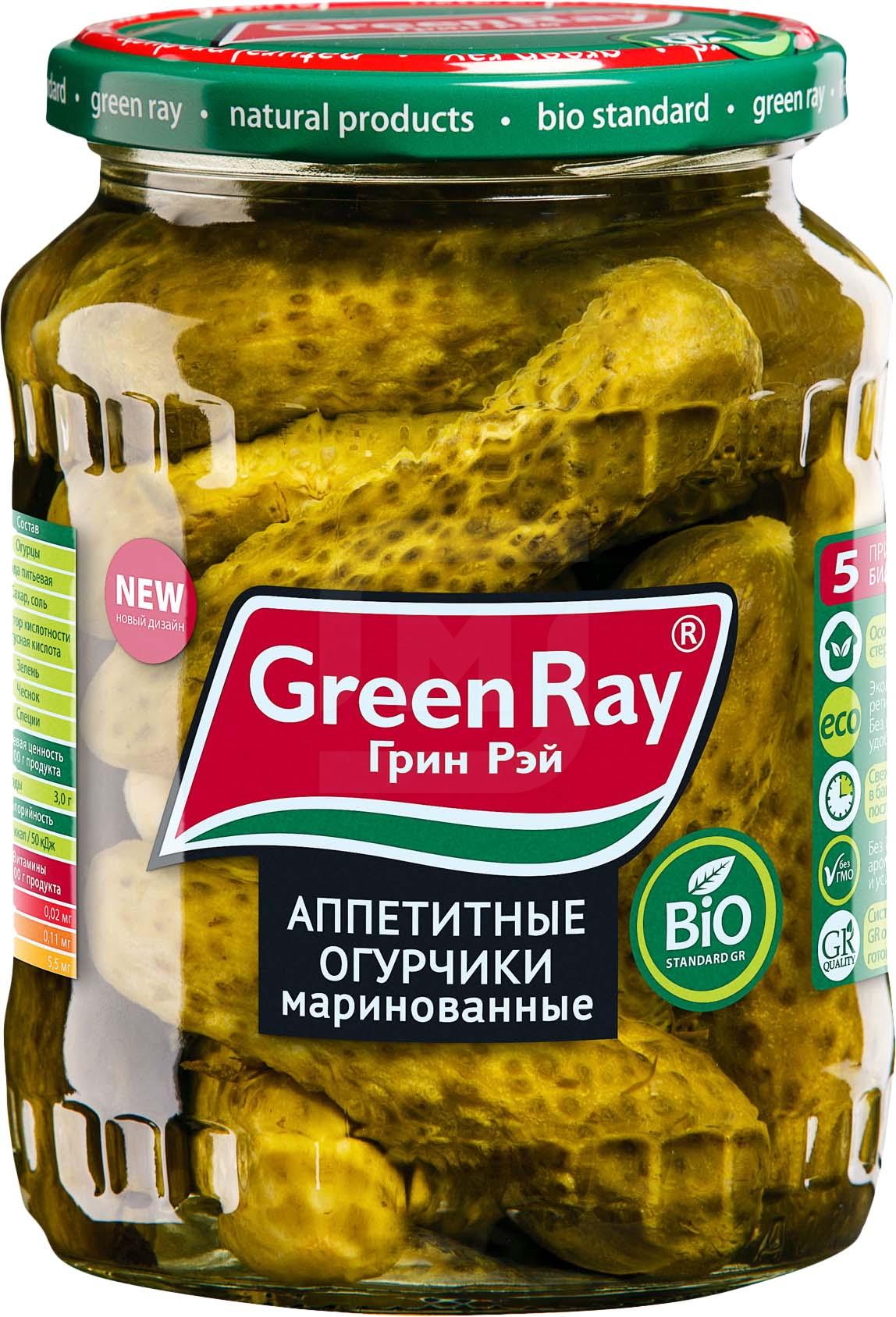 

Огурчики Green Ray Кубанские хрустящие маринованные