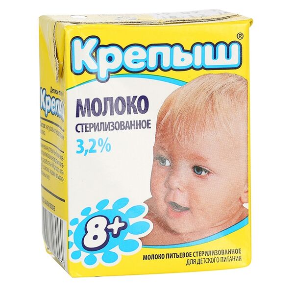 Молоко Крепыш для детского питания с 8 месяцев 3,2%