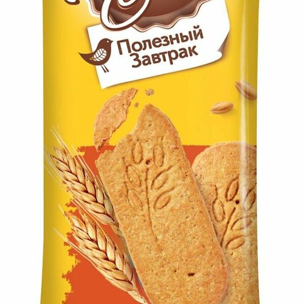 Печенье сдобное Хлебный Спас Полезный завтрак с овсяными хлопьями и медом