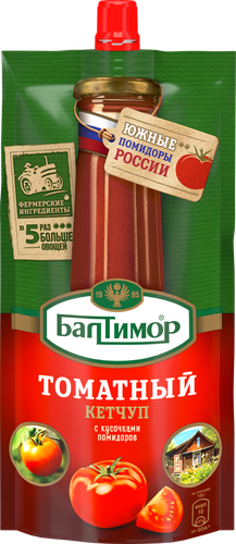 

Кетчуп Балтимор Томатный с кусочками помидоров 260 г