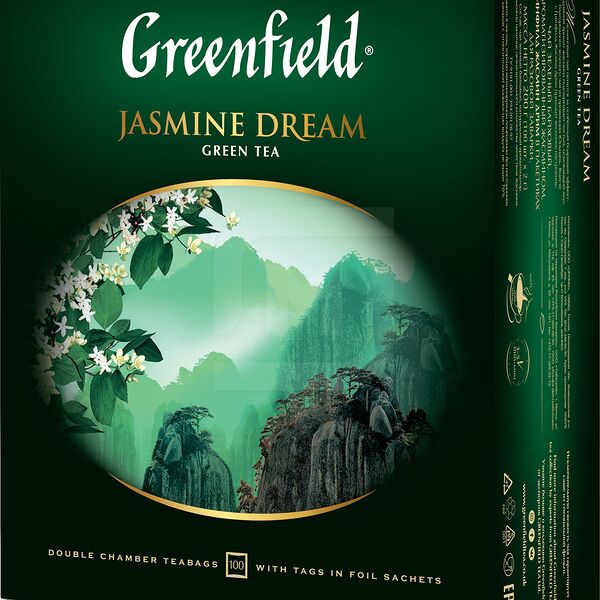 Чай зеленый  Jasmine Dream  (Жасмин Дрим) в пакетиках 100*2г ТМ Greenfield (Гринфилд), 200г