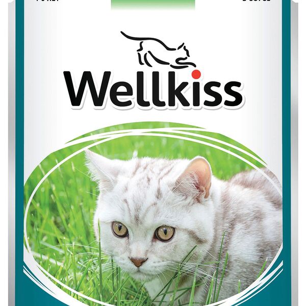 Sterilised влажный корм Wellkiss для стерилизованных кошек, кусочки с индейкой в соусе